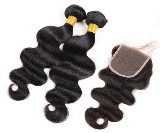 Brazilian Body Wave Raw 2 Bundle Deal + Closure