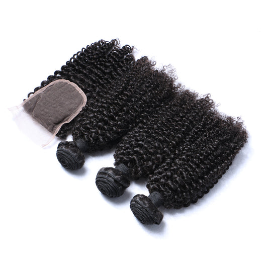 Brazilian Curly Raw 2 Bundle Deal + Closure